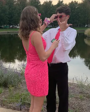 Primavera Couture Homecoming Dress Pink thumbnail 7