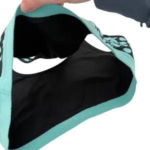 Nike Pro Dri-Fit Halter Black & Blue Polka Dot Sports Bra Size Large thumbnail 3