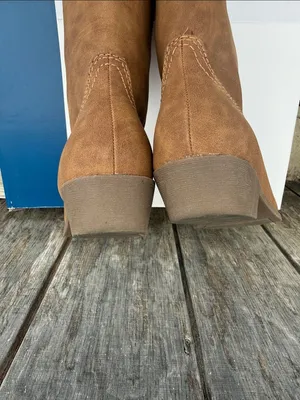 Arizona Maybrook Tan Brown Womans Western Cowboy Boots Size 7.5 Coatal Cowgirl thumbnail 8