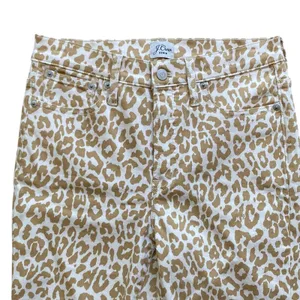 💎 J CREW Skinny Jean Womens Sz 28 Toothpick High Rise Tan Leopard Safari Jungle thumbnail 2