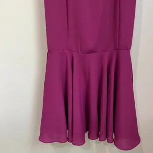 Fame & Partners‎ Fuchsia Magenta Chiffon A-line Flounce Hem Formal Dress Sz 0 thumbnail 6