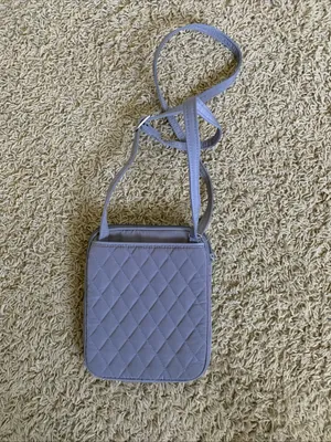 Vera Bradley gray quilted crossbody 6”x8” bag thumbnail 6