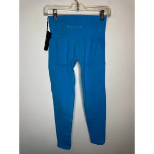 NVGTN Bright Blue Contour Seamless High Waisted Workout Gym Leggings Size S thumbnail 2