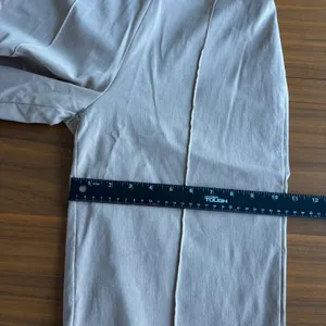PrettyLittleThing Strapless Jumpsuit Sz 6 Tan Wide Leg Pintuck Office Workwear thumbnail 13