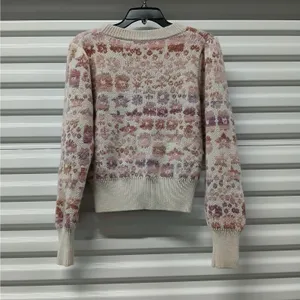 LoveShackFancy Womens Luxury Wool Alpaca Blend Sweater Sz Medium Cottage Knit thumbnail 7