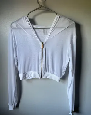 Heart of Sun Swim Sheer White Swim Cover Up thumbnail 2