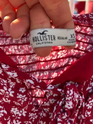 Hollister Red Floral Short-Sleeve Square Neck Dress thumbnail 3