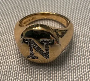 Gold Initial “N” Ring thumbnail 1