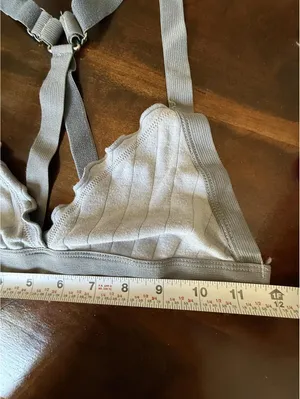 Urban Outfitters Lught Gray Ribbed Adjustable Bralette Size M thumbnail 7