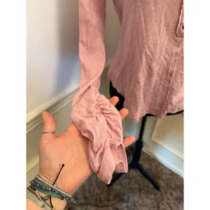 Anthropologie Pilcro Sustainable Scoop Neck Henley Top Slub Knit Linen Blend thumbnail 2