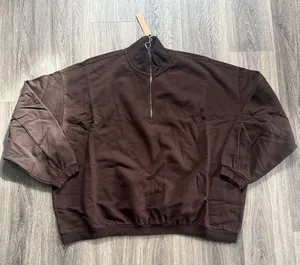 SKIMS Espresso Boyfriend Fleece Slouchy Half Zip Pullover Oversized Comfy thumbnail 2