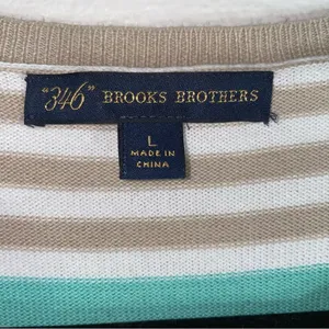 Brooks Brothers M Cotton Crew Neck Striped Sweater Long Sleeve thumbnail 4