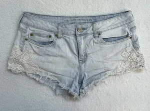 American Eagle Outfitters Light Blue Jean Shorts thumbnail 1
