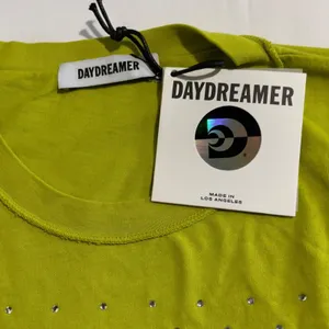 Daydreamer Small The Cut Rhinestone Graphic Tee Green Cotton NWT thumbnail 7