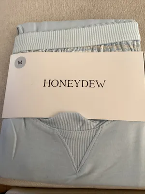 HONEYDEW IVY HOUNDSTOOTH SUGAR SWEETHEART SHORTIE SET, Blue, MEDIUM, NEW tags thumbnail 4