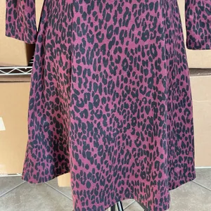 Beach Lunch Lounge Dress Sz Small Leopard Animal Print Safari Boho Fall Autumn thumbnail 7