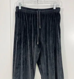 Victoria's Secret PINK Medium Black Y2K Velvet Wide Leg Pants with Pockets thumbnail 2