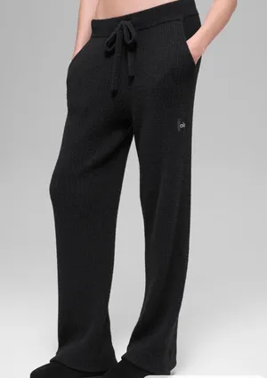 Alo Yoga Snuggle Up Sweater High-Waist Wide Leg Pant Women Size Small‎ thumbnail 1