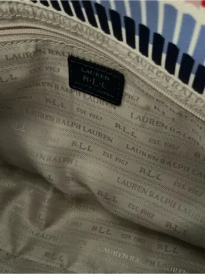 Ralph Lauren Lindley Alissa women’s shoulder bag tote purse multi striped thumbnail 11
