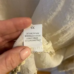 Altar’d State Cream Crochet Trim Midi Boho Festival‎ Kimono Kaftan XS Coverup thumbnail 9