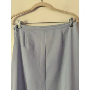 NWT OGL Lyocell Linen Blend Maxi Flared Pull On Skirt Size Medium Arctic Blue thumbnail 5
