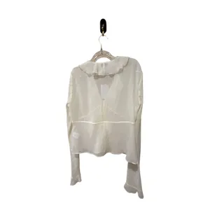 Lucy Paris Ruffle NIAMH‎ Blouse Sheer Romantic V-Neck Size Medium New with Tags thumbnail 4