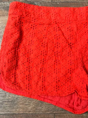 Forever 21 Orange Eyelet Hot Shorts M Fits Size 2/26 thumbnail 3