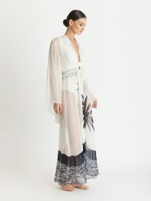 Diarrablu Sirene Kimono Baya Navy Womens Size Large thumbnail 4