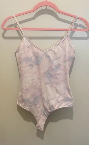 Pastel tie dye bodysuit Pink thumbnail 1