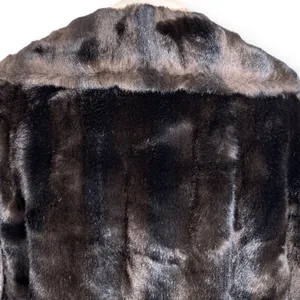Vintage 60s Tissavel Faux Mink Swing Coat Dark Brown Plush XL Glam Winter‎ thumbnail 7