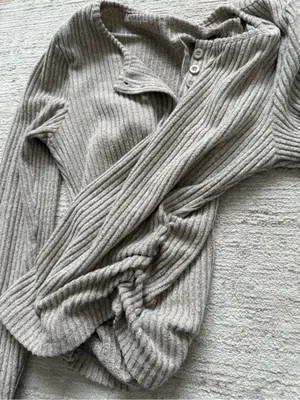 Trendy Queen Ribbed Knit Wide-Leg Pants Lounge Set (Size Small) thumbnail 6