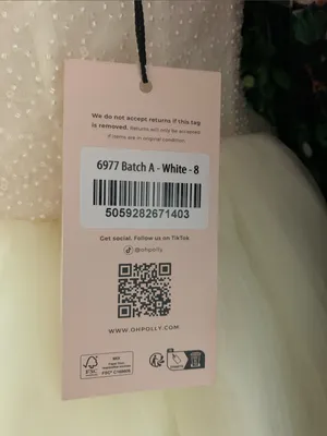 Oh Polly White Corset Ivory Beaded Tulle Spaghetti-Strap Dress thumbnail 5