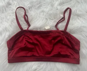 Aerie Satin Stretch Bandeau Sundried Size Small thumbnail 1