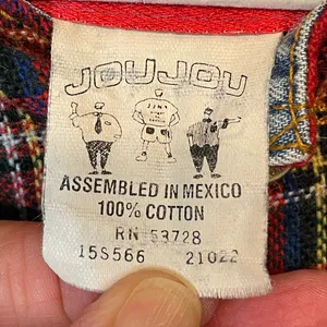 Vintage Denim Y2K Jou Jou‎ Vest Red Plaid Flannel Lining Size S thumbnail 9