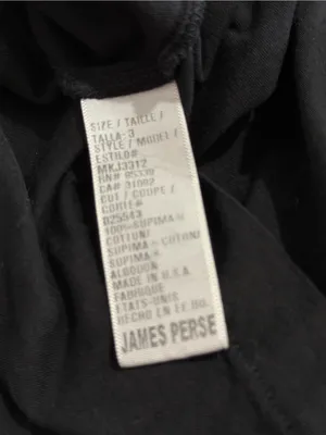 James Perse Black Long-Sleeve Crewneck Shirt Size 3 (Large/XL) thumbnail 4