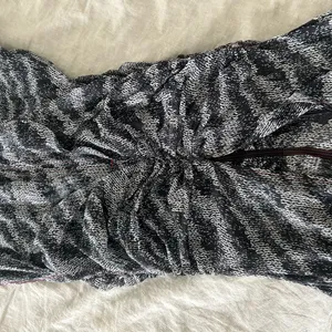 rag & bone Maris ruched chiffon midi dress zebra print 0 silk thumbnail 9