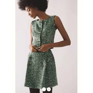 Anthropologie Maeve Sequin Tweed Vest thumbnail 4