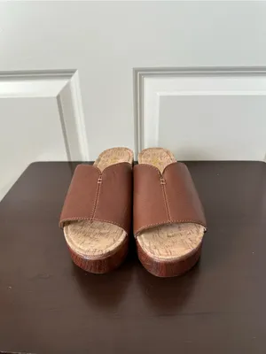 Algeria Women’s Triniti Platform Wedge Slide Sandal Size 36 5.5 thumbnail 2