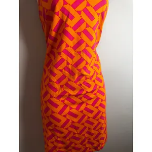 Trina Turk Leko Mini‎ Dress Orange Pink Geometric Cowl Neck Sleeveless NWT L thumbnail 5