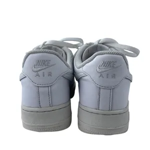 Nike Air Force 1 Women's White Leather Low Top Lace Up Athletic Sneakers Shoes 8 thumbnail 3
