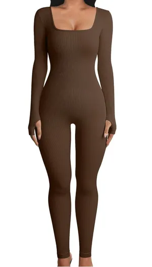 OQQ Ribbed Jumpsuit thumbnail 1