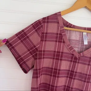 Short sleeve plaid tunic top‎ Size Medium thumbnail 2