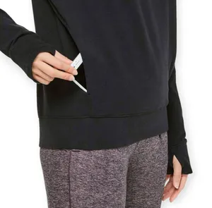 Lululemon | Sz 4 | Go Forward Black Funnel Neck Long-Sleeve Pullover Sweatshirt thumbnail 4