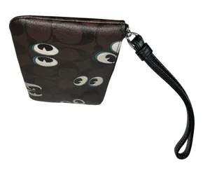 COACH Corner Zip Halloween Eyes Wristlet New with Tag MSRP $88 SOO very rare thumbnail 1
