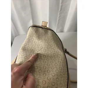 Guess Handbag Purse‎ Satchel Beige Tan 1981 Rope Handle Design Classic thumbnail 12