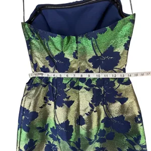 Katie May Valerie Metallic Floral Strapless Mini Dress Womens S Emerald Garden thumbnail 13