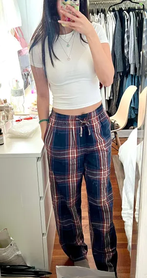 Amazon plaid stripe pj pants thumbnail 1