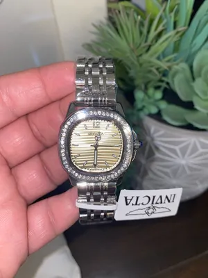 NWT!! Invicta Wildflower Ember Silver Watch with Champagne Dial & Crystal Bezel thumbnail 9