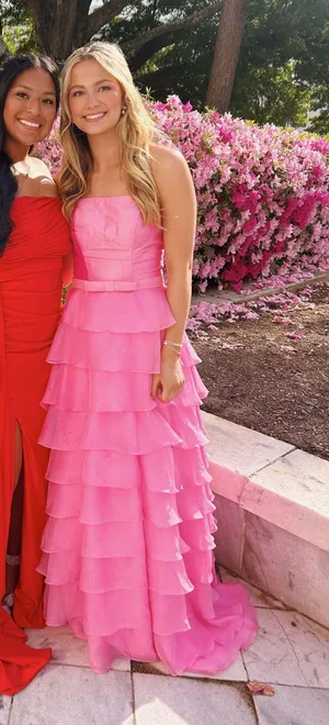 Pink prom dress Size 2 thumbnail 1