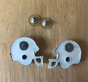Handmade University of Auburn Earrings Helmet thumbnail 8
